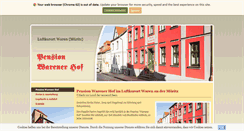 Desktop Screenshot of pensionwarenerhof.m-vp.de