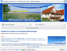 Tablet Screenshot of gaestehaus-glander.m-vp.de