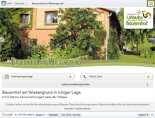 Tablet Screenshot of bauernhof-wiesengrund.m-vp.de