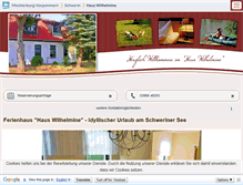 Tablet Screenshot of haus-wilhelmine.m-vp.de