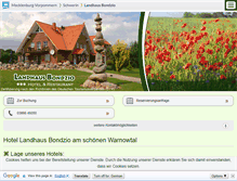 Tablet Screenshot of landhaus-bondzio.m-vp.de